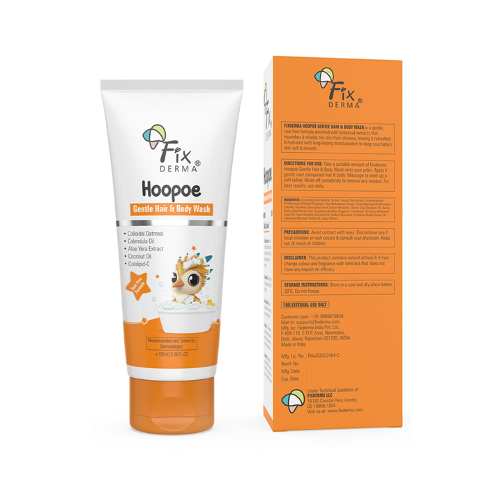 Fixderma Hoopoe Gentle Hair & Body Wash for Kids - 100ml