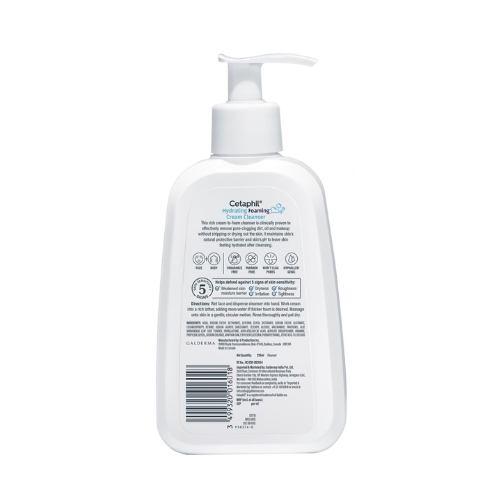 Cetaphil Hydrating Foaming Cream Cleanser  - 236ml