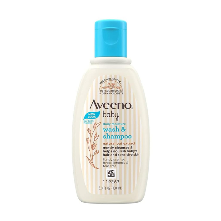 Aveeno Baby Daily Moisture Wash and Shampoo - 100ml
