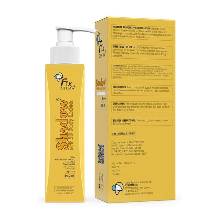 Fixderm Shadow SPF 50 Body Lotion - 200ml