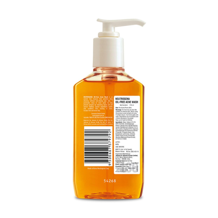 Neutrogena Oil-Free Acne Wash Facial Cleanser - 175ml