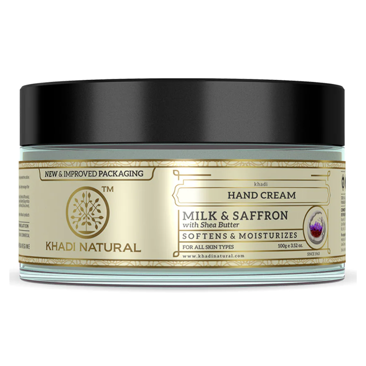 Khadi Natural Hand Cream Milk & Saffron - 100ml