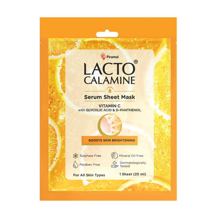 Lacto Calamine Face Serum Sheet Mask Vitamin C - 25ml