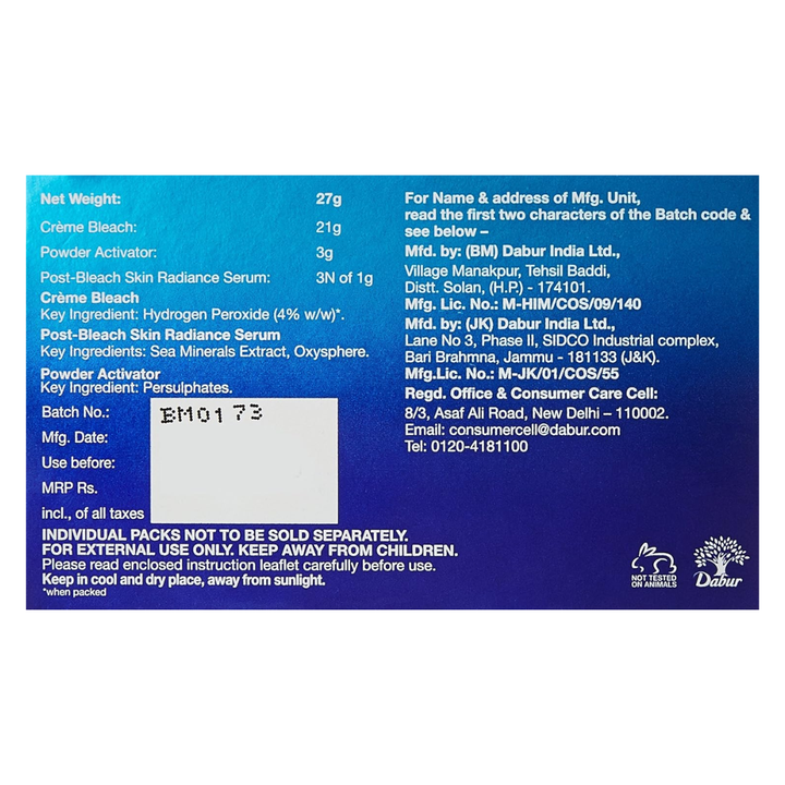 Oxy Life Natural Radiance 5 Creme Bleach - 27gm