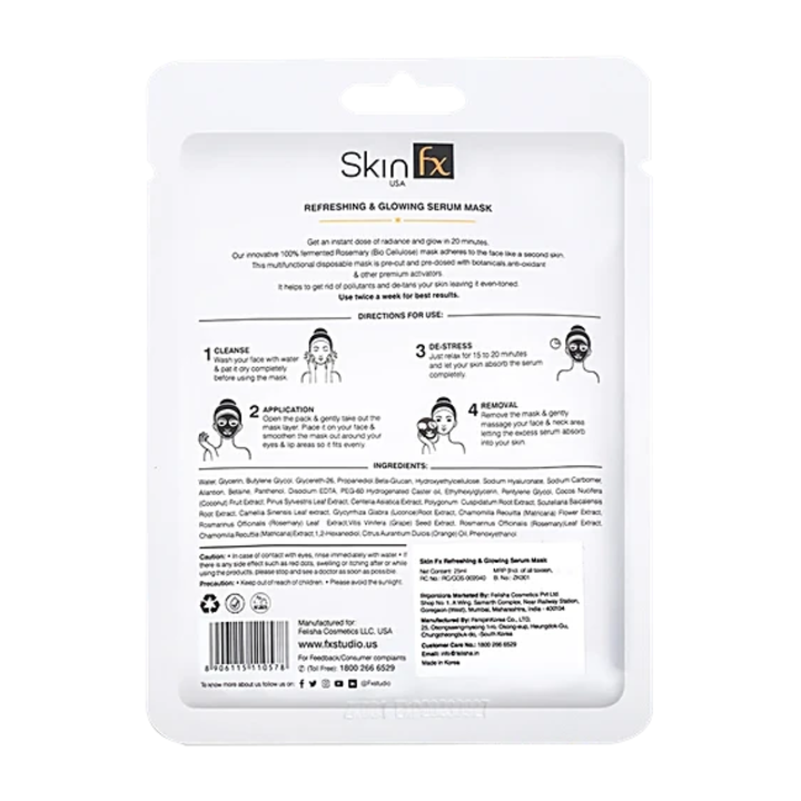 SkinFx Refreshing & Glowing Sheet Mask - 25 ml