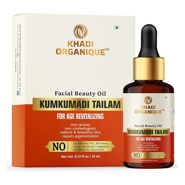 Khadi Organique Kumkumadi Facial Beauty Oil - 15ml