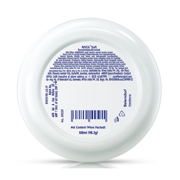 NIVEA Soft Light Moisturizer For Face, Hand & Body - 100ml