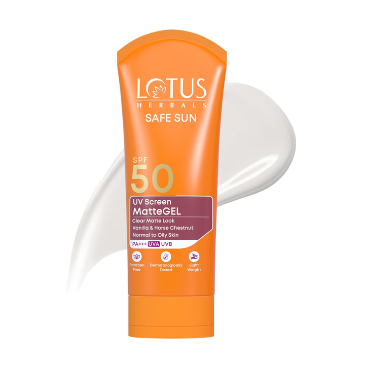 Lotus Herbals Safe Sun UV Screen Matte Gel PA+++ SPF 50 - 100gm
