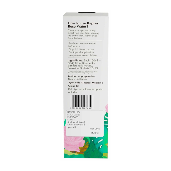 Kapiva Skin Rituals Rose Water - 200ml