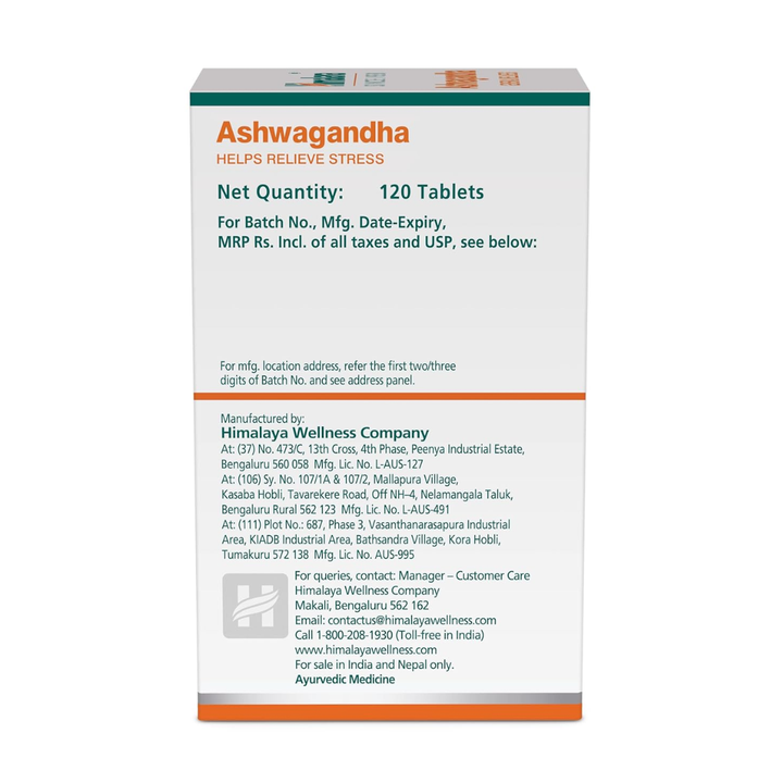 Himalaya Ashvagandha Tablets - 120Caps