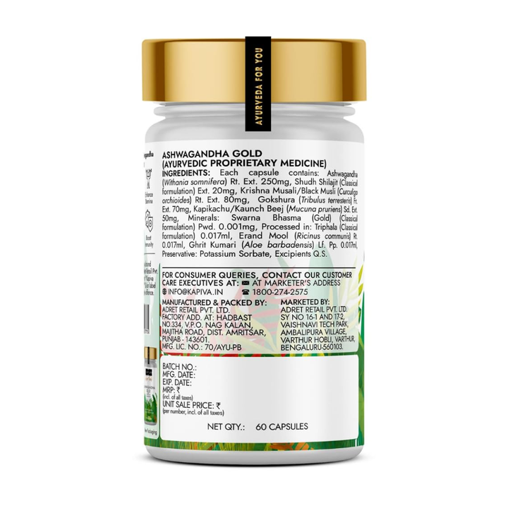 Kapiva Ashwagandha Gold - 60Caps