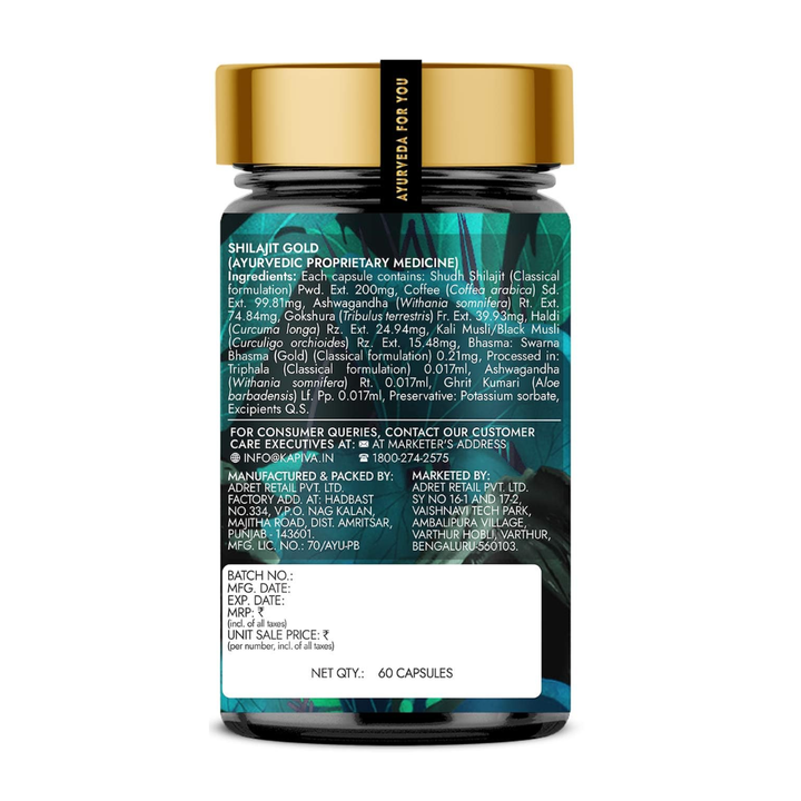 Kapiva Shilajit Gold Caps - 60Capsules