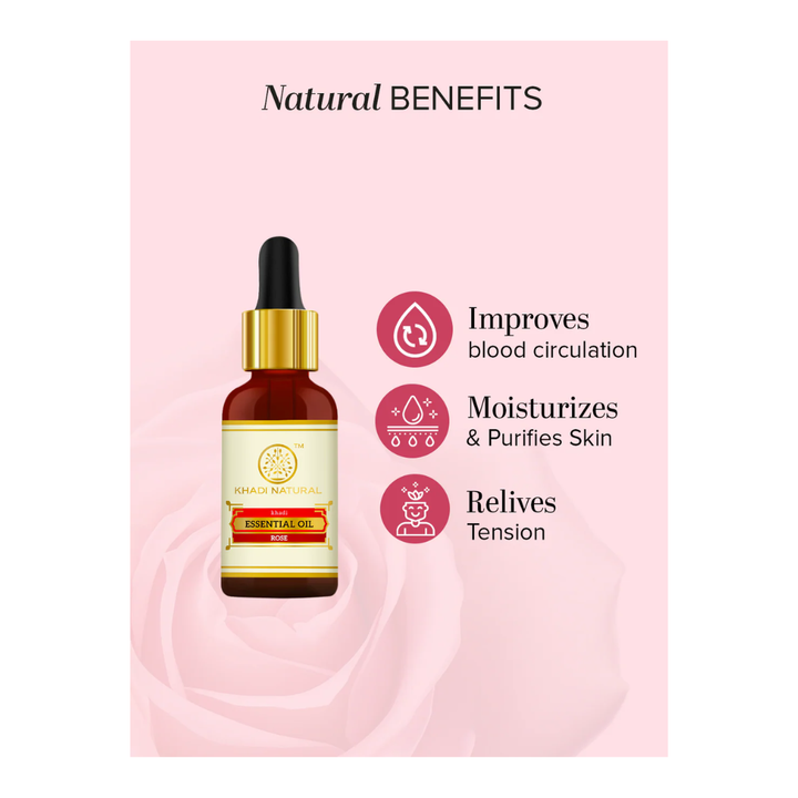 Khadi Natural Rose Essential Oil - 15ml
