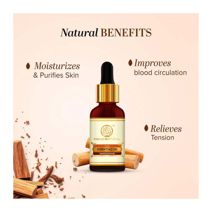 Khadi Natural Sandalwood Essential Oil - 15ml