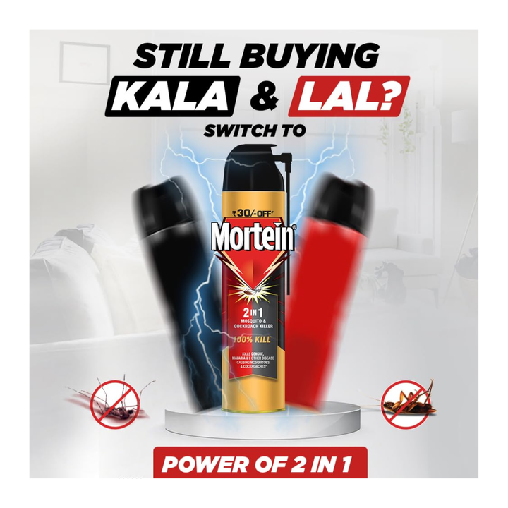 Mortein 2 In 1 Mosquito And Cockroach Killer Spray - 400Ml