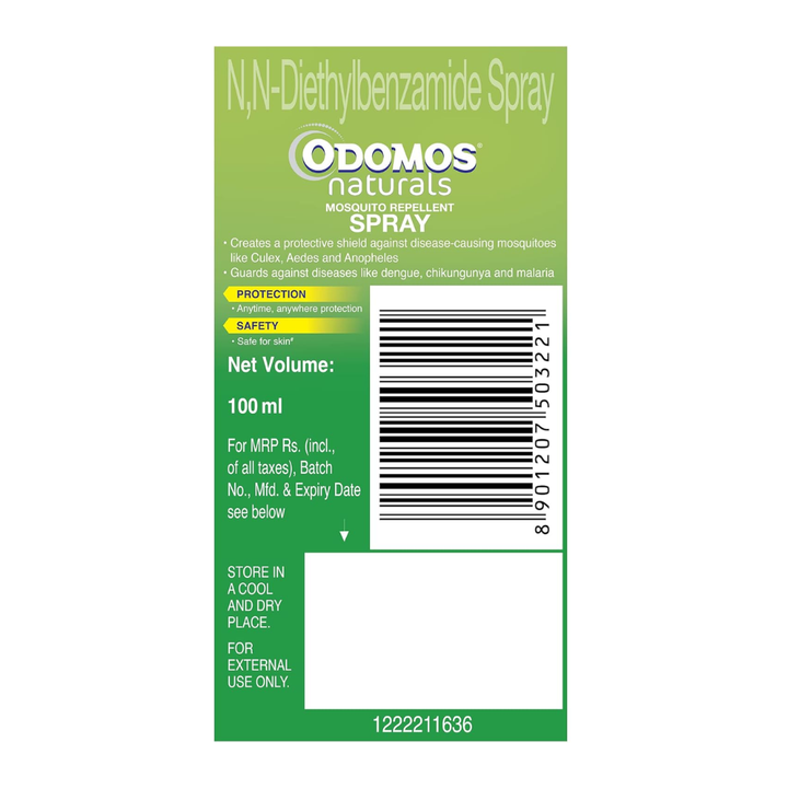 Odomos Narurals Mosquito Repellant Spray - 100ml