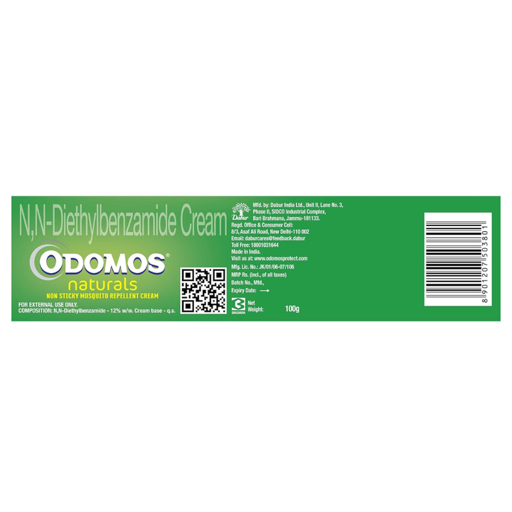 Odomos Naturals Non-Sticky Mosquito Repellent Cream - 100 Gm