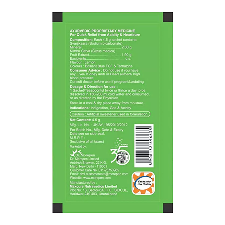 Dr. Morepen Acidity X Fizz | 4.5 Gm | Pack Of 6