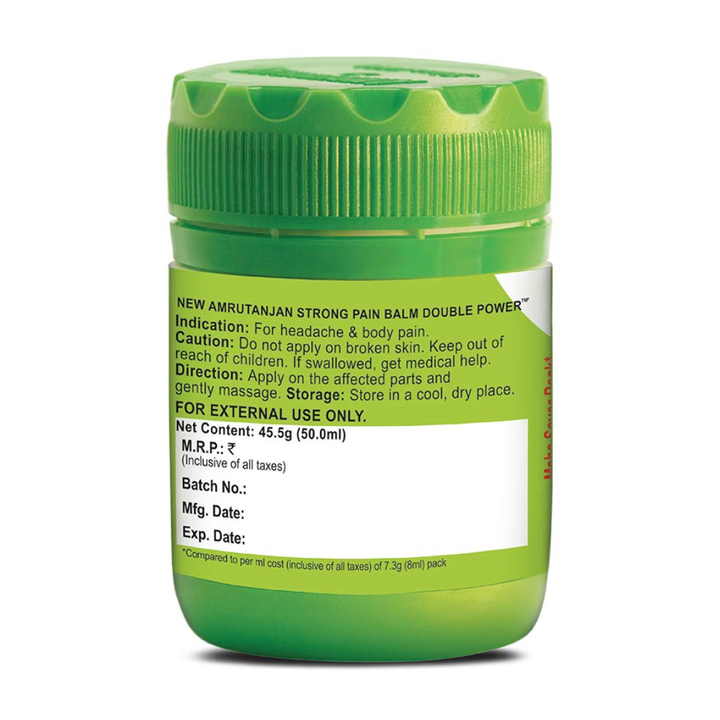 Amrutanjan Balm Faster Relaxation Massage Strong - 50ml