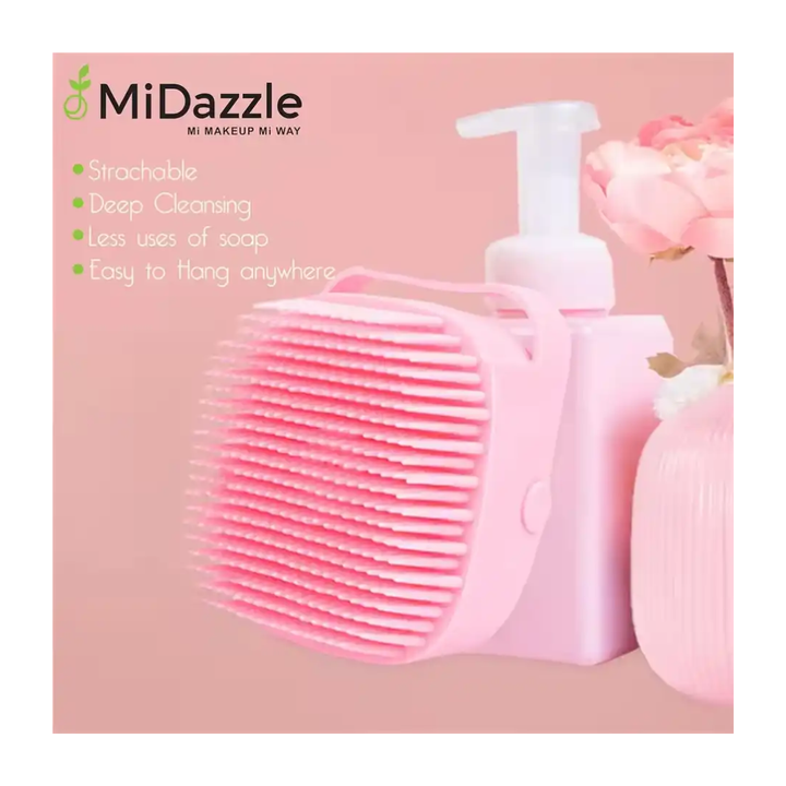 Midazzle Silicone Massage Bath Scrubber with Soap Dispenser MISB6202