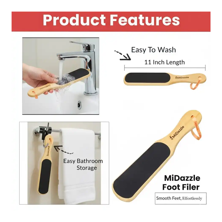 Midazzle 2in1 Wooden Foot Filer MIFF5201