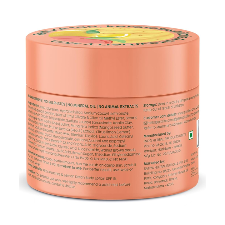 Plix Peaches & Lemon Detan Bump Eraser Scrub - 200gm