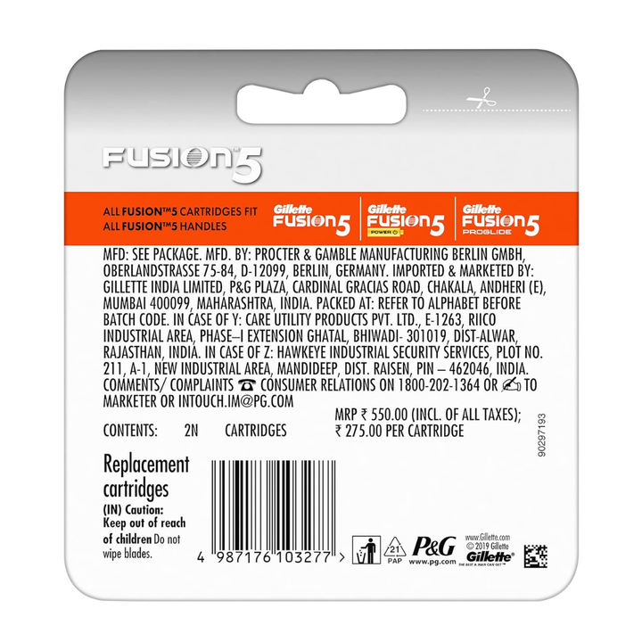 Gillette Fusion ( Pack of 2 Cartridges )