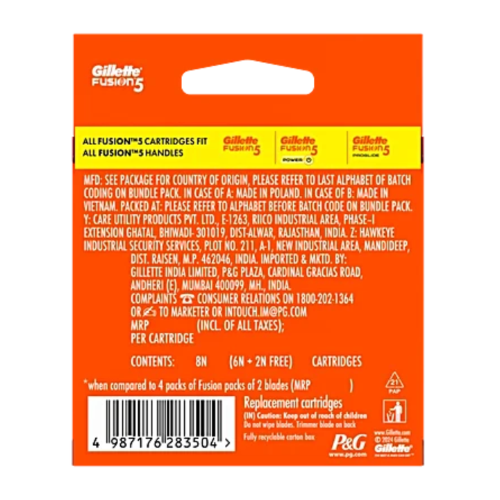 Gillette Fusion ( Pack of 8 Cartridges )