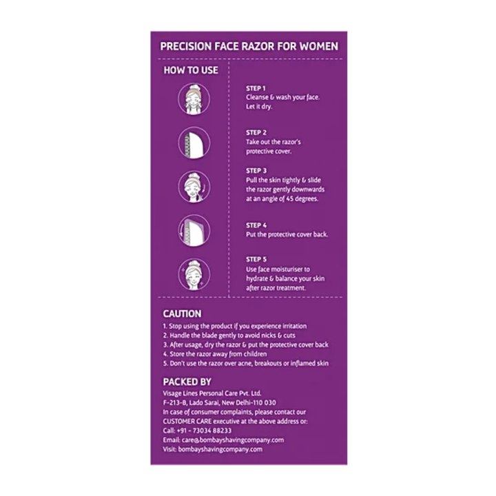 Bombay Shaving Company Precision Face Razor For Her  1 pc