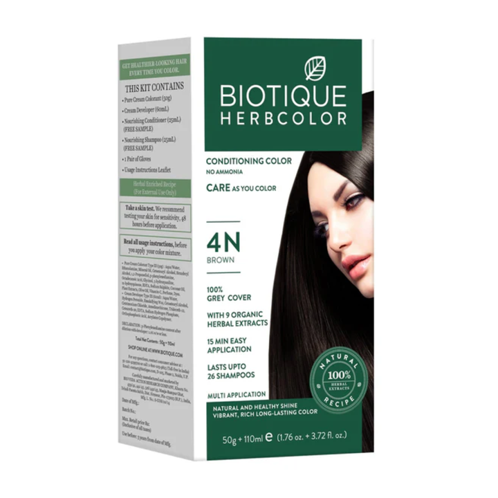 Biotique Herbcolor 4n Brown 50gm + 110ml