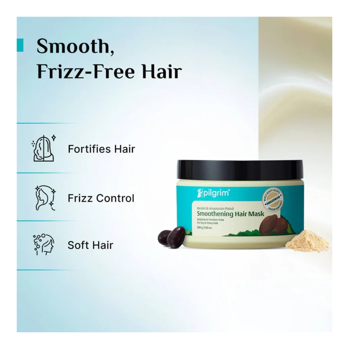 Pilgrim Patuá & Keratin Smoothening Hair Mask - 200gm