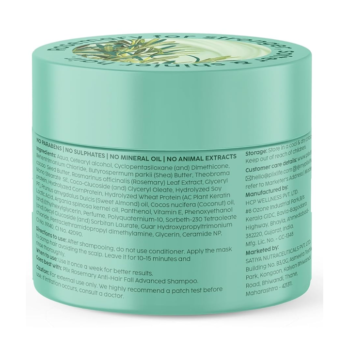 PLIX Rosemary Anti-Hair Fall Treatment Advanced Hair Mask - 200gm