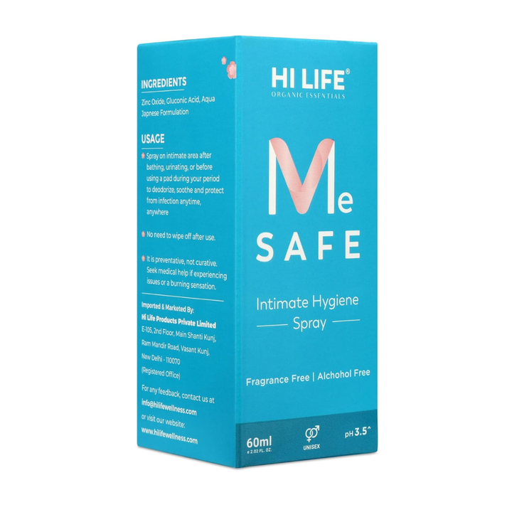 Hi Life Me Safe Intimate Wash & Feminine Spray for Women – 60ml