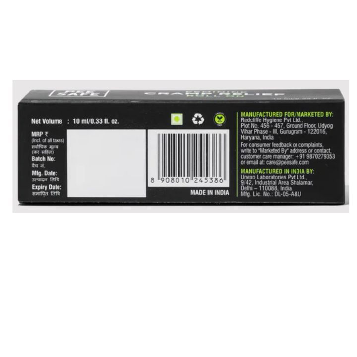Pee Safe Feminine Cramp Relief Roll On - 10ml