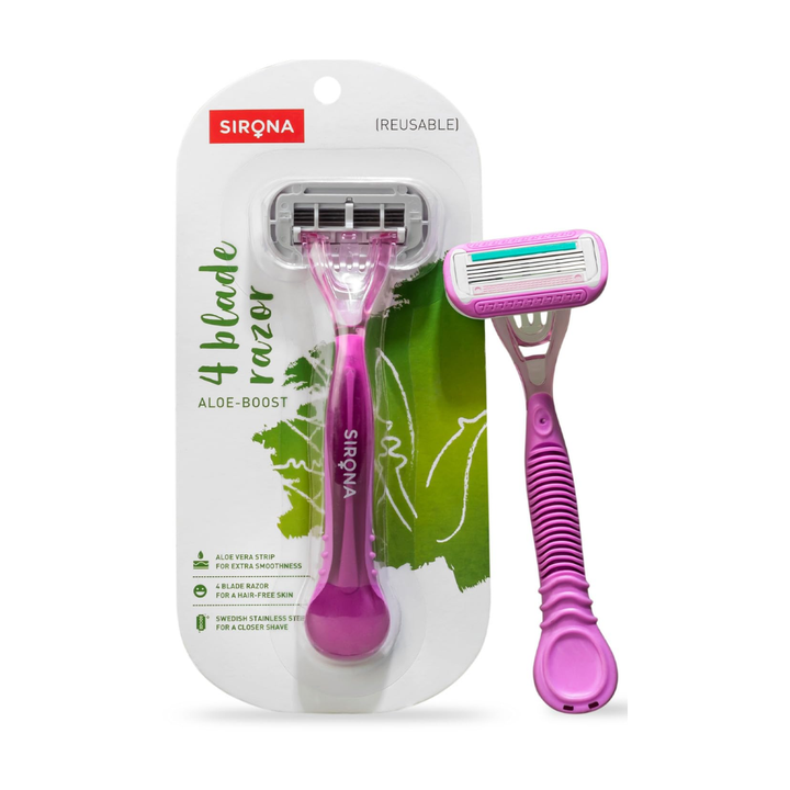 Sirona Shaving Razor Women Aloe Boost 4 Blade (Pack of 1)