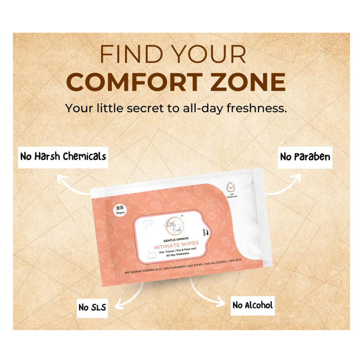 Little Crush Gentle Intimate Wipes - 25 Sheets