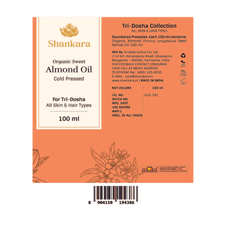 Shankara Sweet Almond Body Oil - 100ml