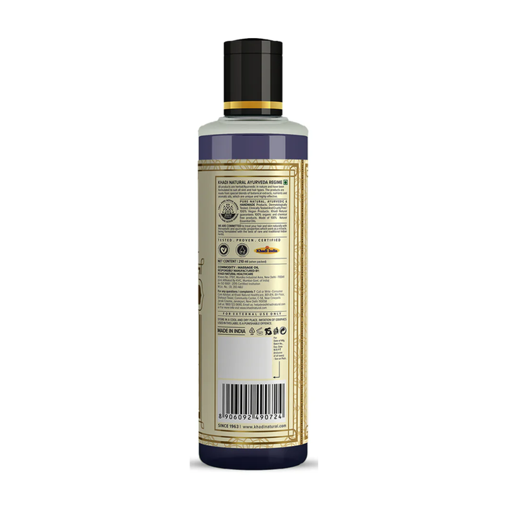 Khadi Natural Lavender & Ylang Ylang Massage Oil Paraben Mineral Oil Free - 210ml