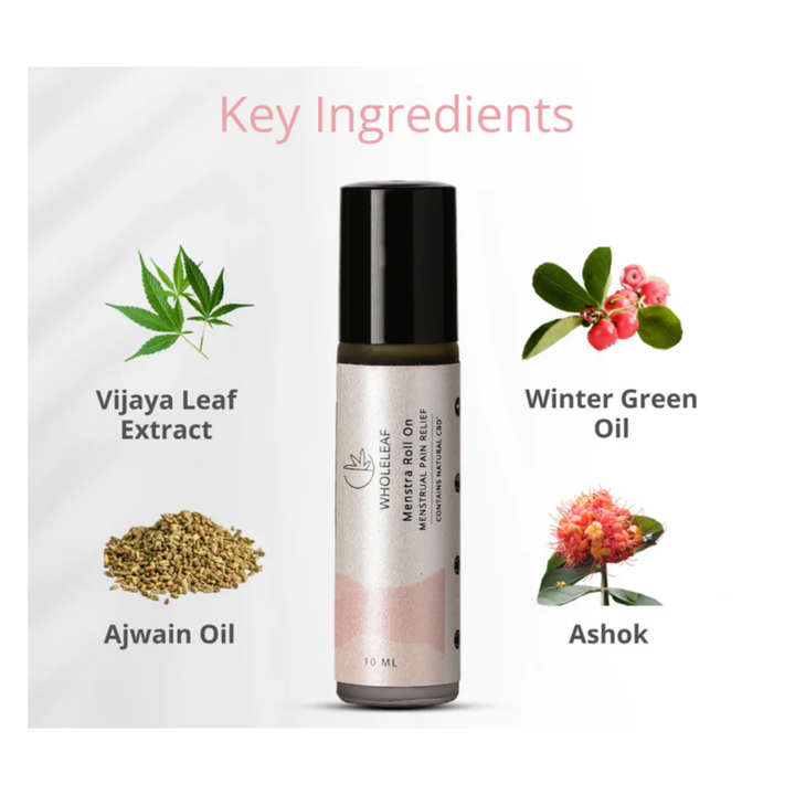 Wholeleaf Menstrual Pain Relief Roll On - 10ml