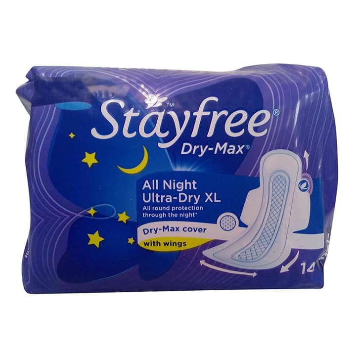 Stayfree Dry Max All Night Ultra Dry XL With Wings - 14 Pads