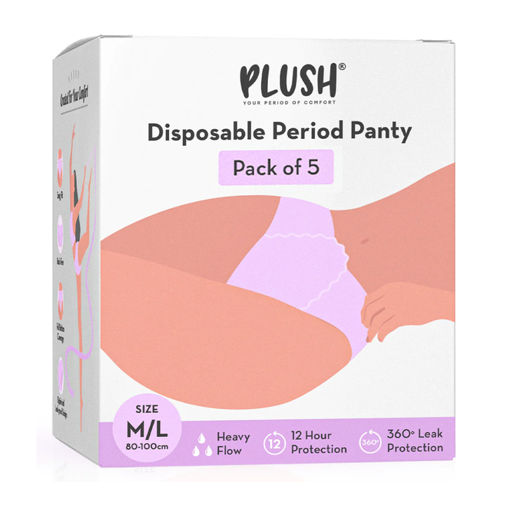 Plush Disposable Period Panty - 5 pcs
