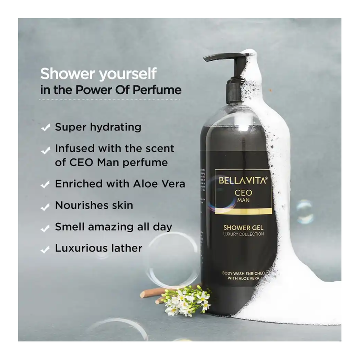 Bella Vita Luxury CEO MAN Body Wash Refreshing Shower Gel for Deep Cleansing - 250ml