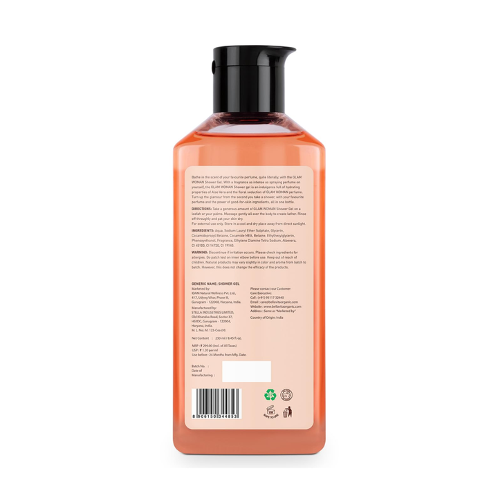 Bella Vita Glam Woman Refreshing Shower Gel for Women -250ml