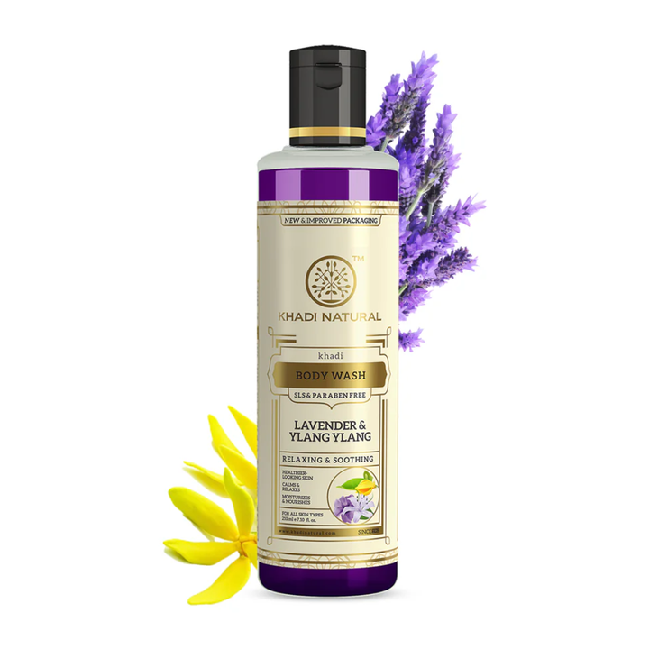 Khadi Natural Lavender & Ylang Ylang Body Wash SLS & Paraben Free - 210ml