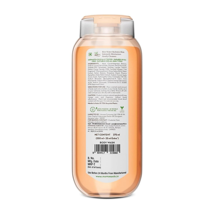 Mamaearth Rice Water Moisturizing Body Wash - 275ml