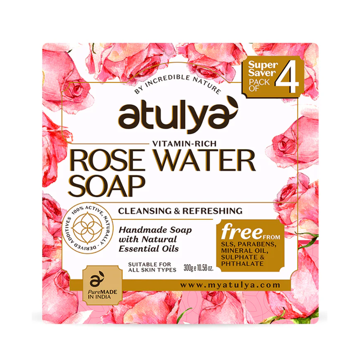 Atulya Soap Rose Water Value Pack - 300gm