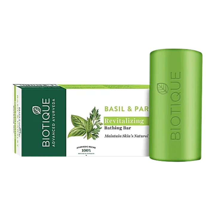 BIOTIQUE Basil & Parsley Revitalizing Bathing Bar - 150 g