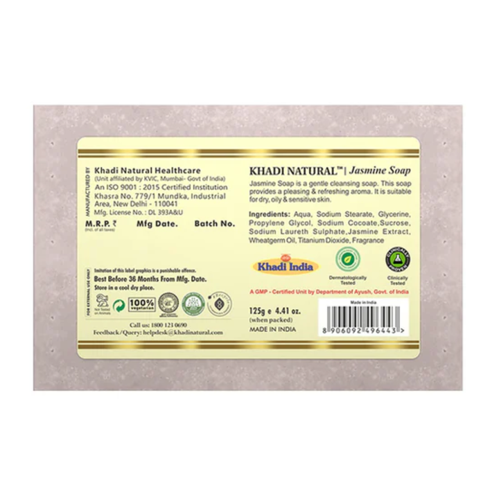 Khadi Natural Herbal Jasmine Soap - 125gm