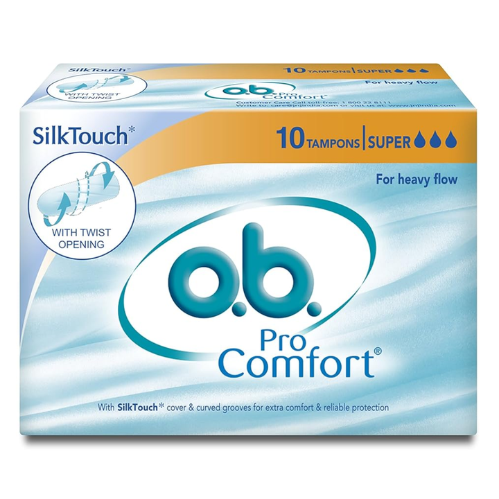 O.B. ProComfort Tampons - Super (Heavy Flow, 10 Piece)