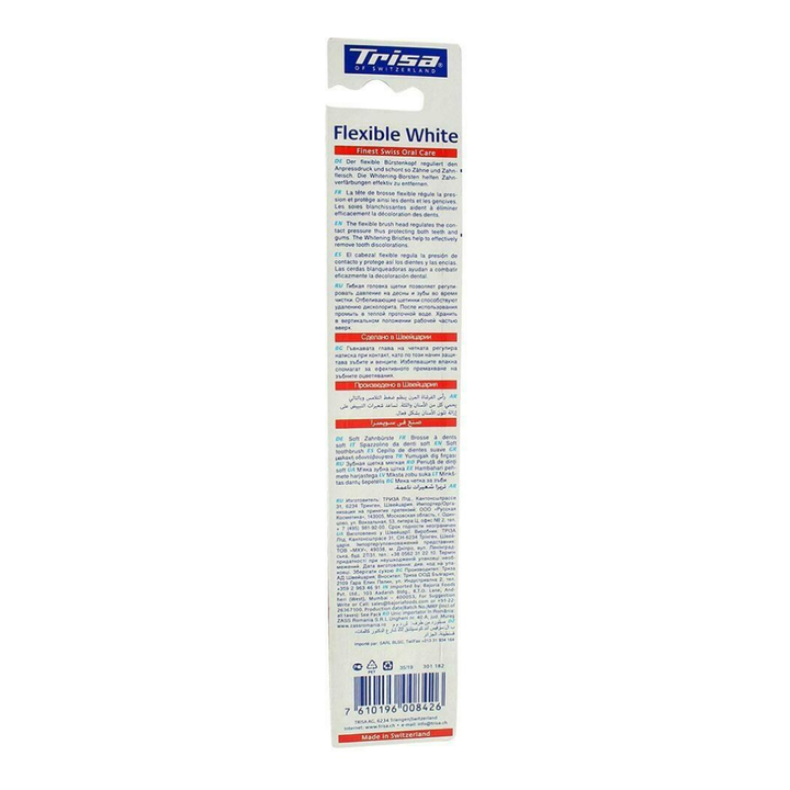 Trisa Tooth Brush Flexible White Soft (682209) – 1 Piece